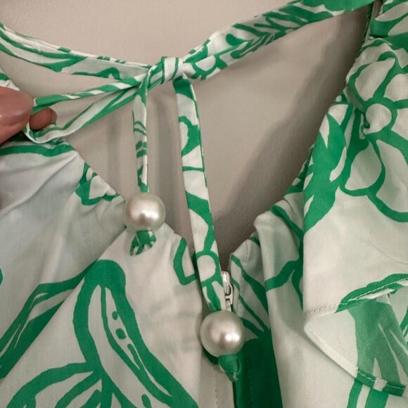 Lilly Pulitzer Ritamarie V-neck Cotton Ruffle Mini Fit & Flare Dress - NWT - 4 - Picture 12 of 12